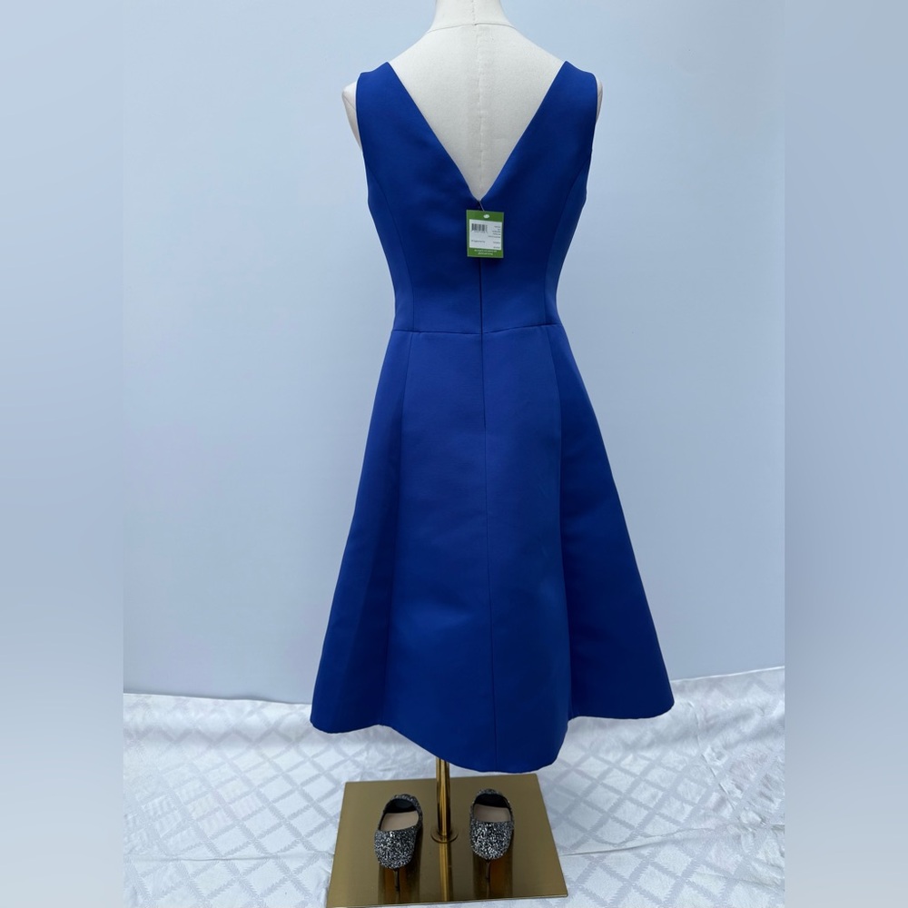 Kate Spade New York Cobalt Blue V-Back Structured Sleeveless Dress NWT Size 2 - Picture 5 of 13